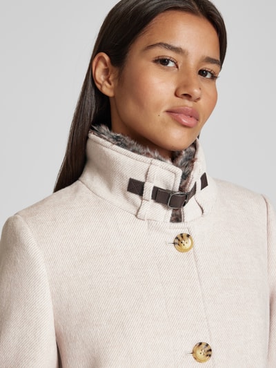 Peek & Cloppenburg Christian Berg Woman SelectionMantel mit Stehkragen in sand melange VIP-Rabatte