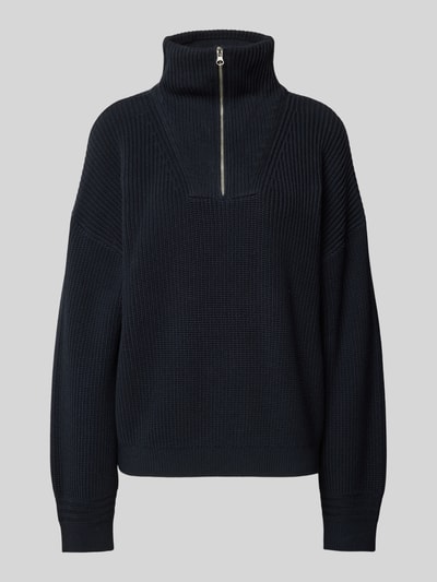 Peek & Cloppenburg Jake*s CasualStrickpullover mit Troyer-Kragen in dunkelblau JETZT KAUFEN