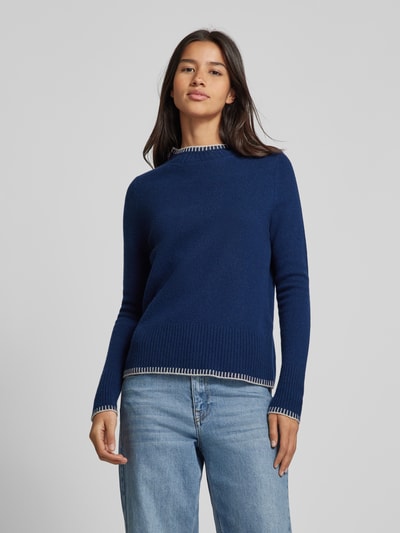 Peek & Cloppenburg Christian Berg WomanWollpullover mit Stehkragen in dunkelblau Neueste Stile