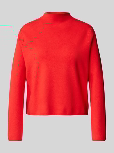 Peek & Cloppenburg MangoStrickpullover mit geripptem Stehkragen in rot Letzter Tag