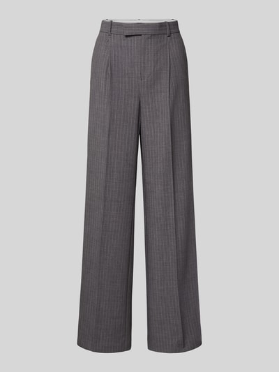 Peek & Cloppenburg MangoWide Leg Bundfaltenhose mit Gürtelschlaufen Modell 'BOWERY' in anthrazit