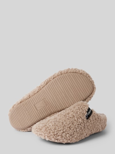 Peek & Cloppenburg VerbenasSlides mit Teddyfell Modell 'YORK CURLY' in camel Clearance-Verkauf