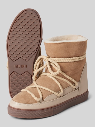 Peek & Cloppenburg INUIKIILederstiefel mit Label-Schriftzug in beige Online