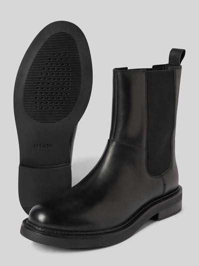 Peek & Cloppenburg GeoxStiefeletten aus Leder-Textil-Mix in black Auslauf