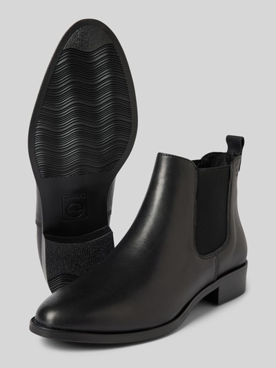Peek & Cloppenburg TamarisChelsea Boots aus Leder mit Label-Prägung in black Verkauf