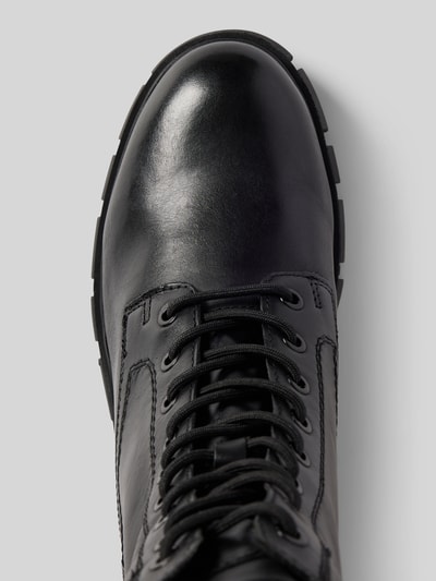 Peek & Cloppenburg TamarisSchnürboots aus Leder mit Ziernähten in black Hotsell