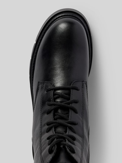 Peek & Cloppenburg TamarisSchnürboots aus Leder mit Ziernähten in black Schlussverkauf