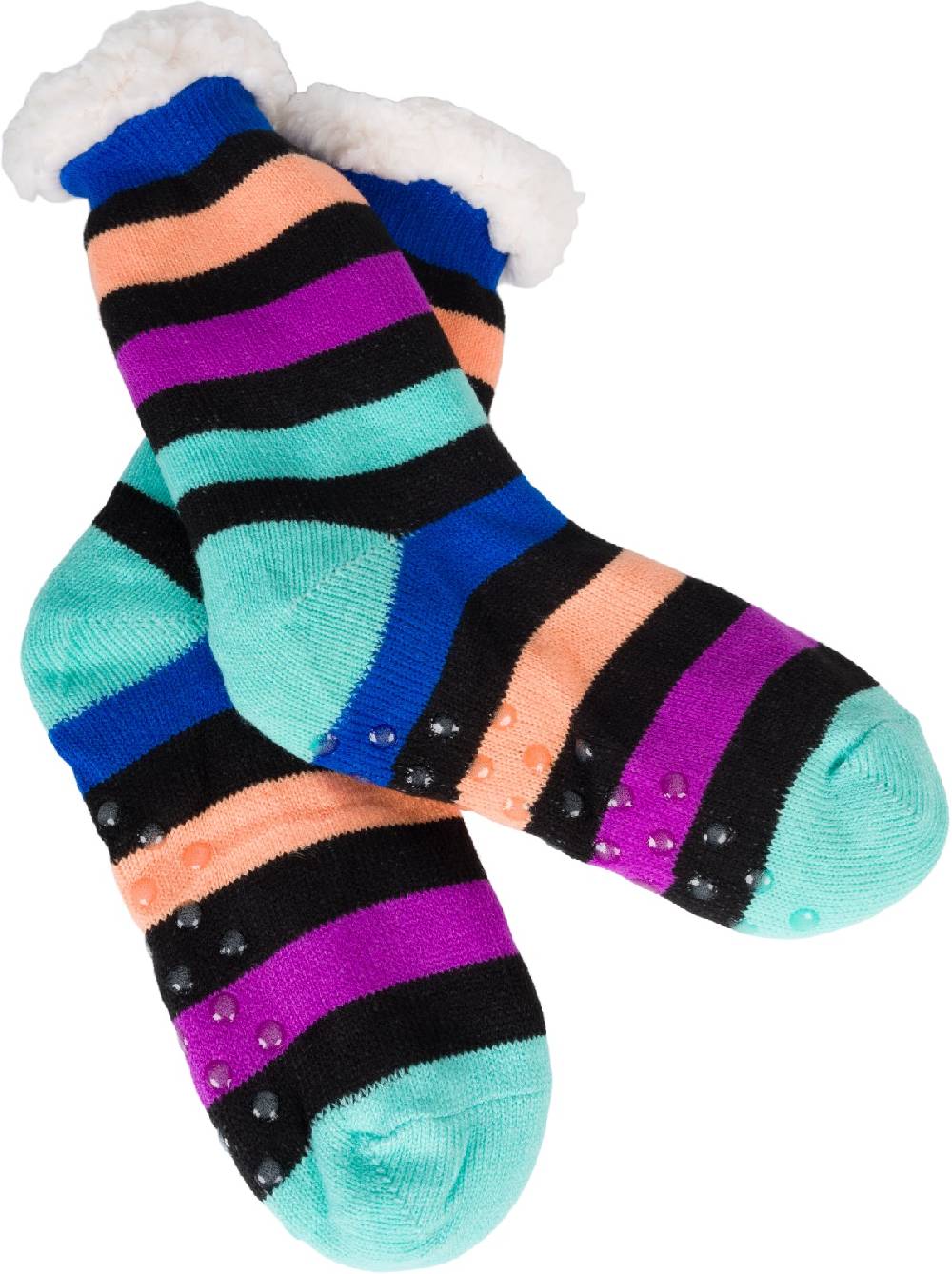 Stylebreaker ABS Kuschelsocken Streifen Muster im Angebot