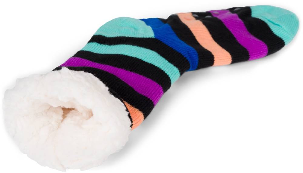 Stylebreaker ABS Kuschelsocken Streifen Muster im Angebot