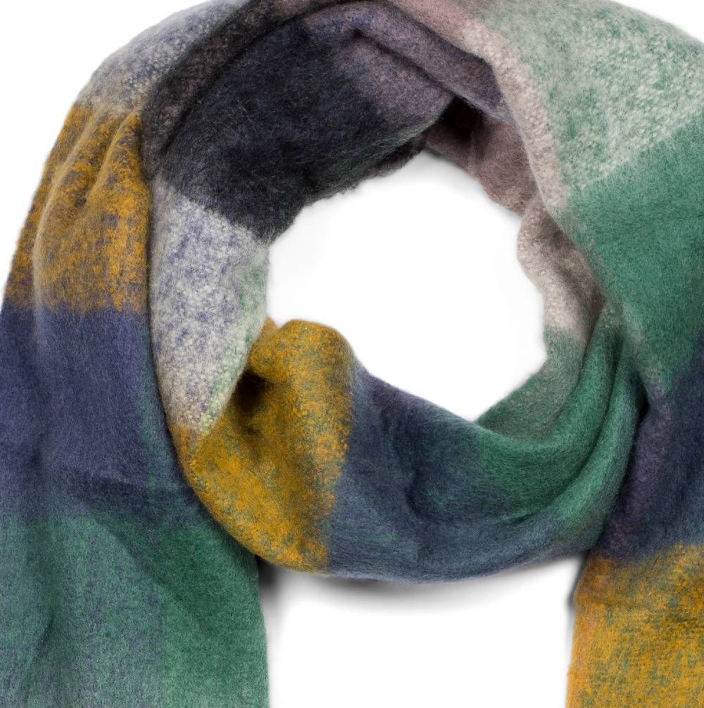 Stylebreaker Karo Web Strickschal bunt Fabrikverkauf