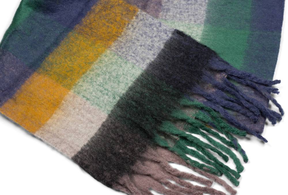 Stylebreaker Karo Web Strickschal bunt Fabrikverkauf