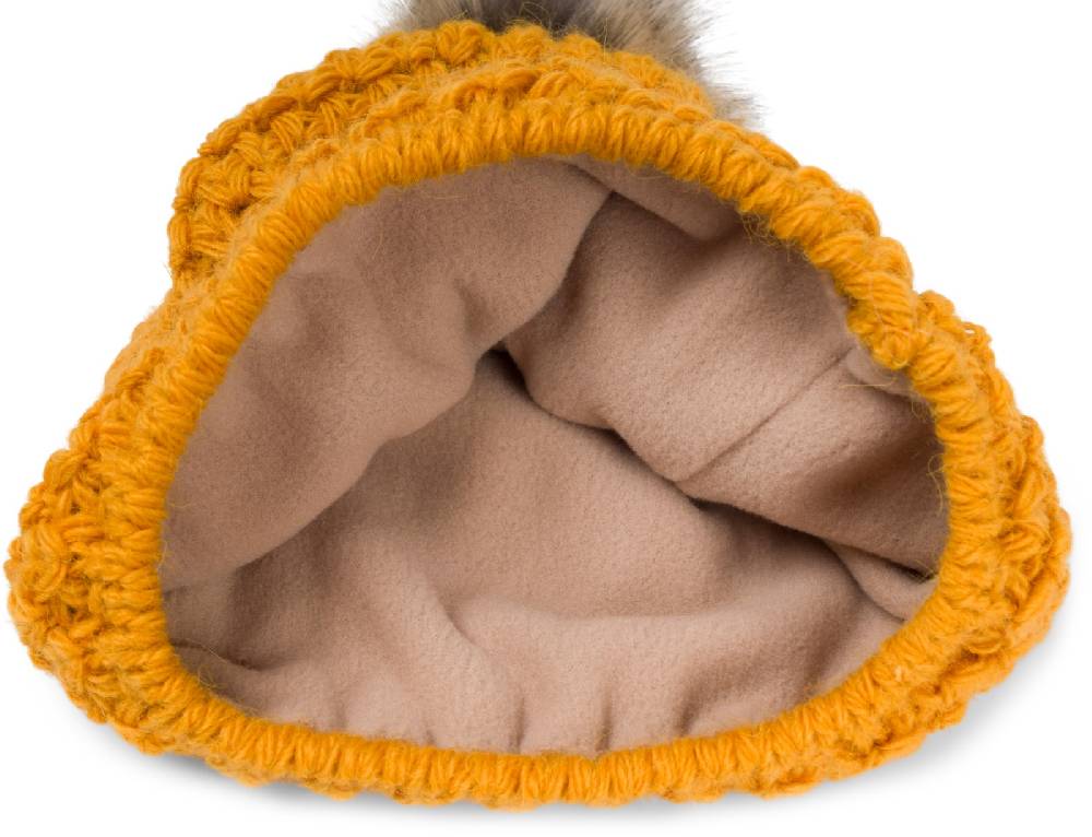 Stylebreaker Kinder Bommelmütze V-Muster Gehäkelt Sonderangebot