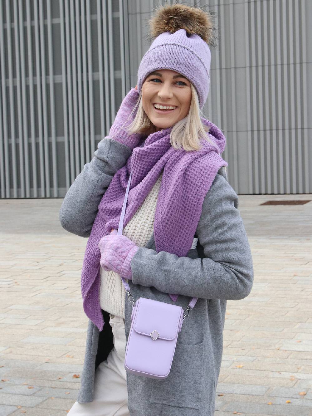 Stylebreaker Strick Dreiecktuch Reiskorn Strickmuster Weihnachtsangebot