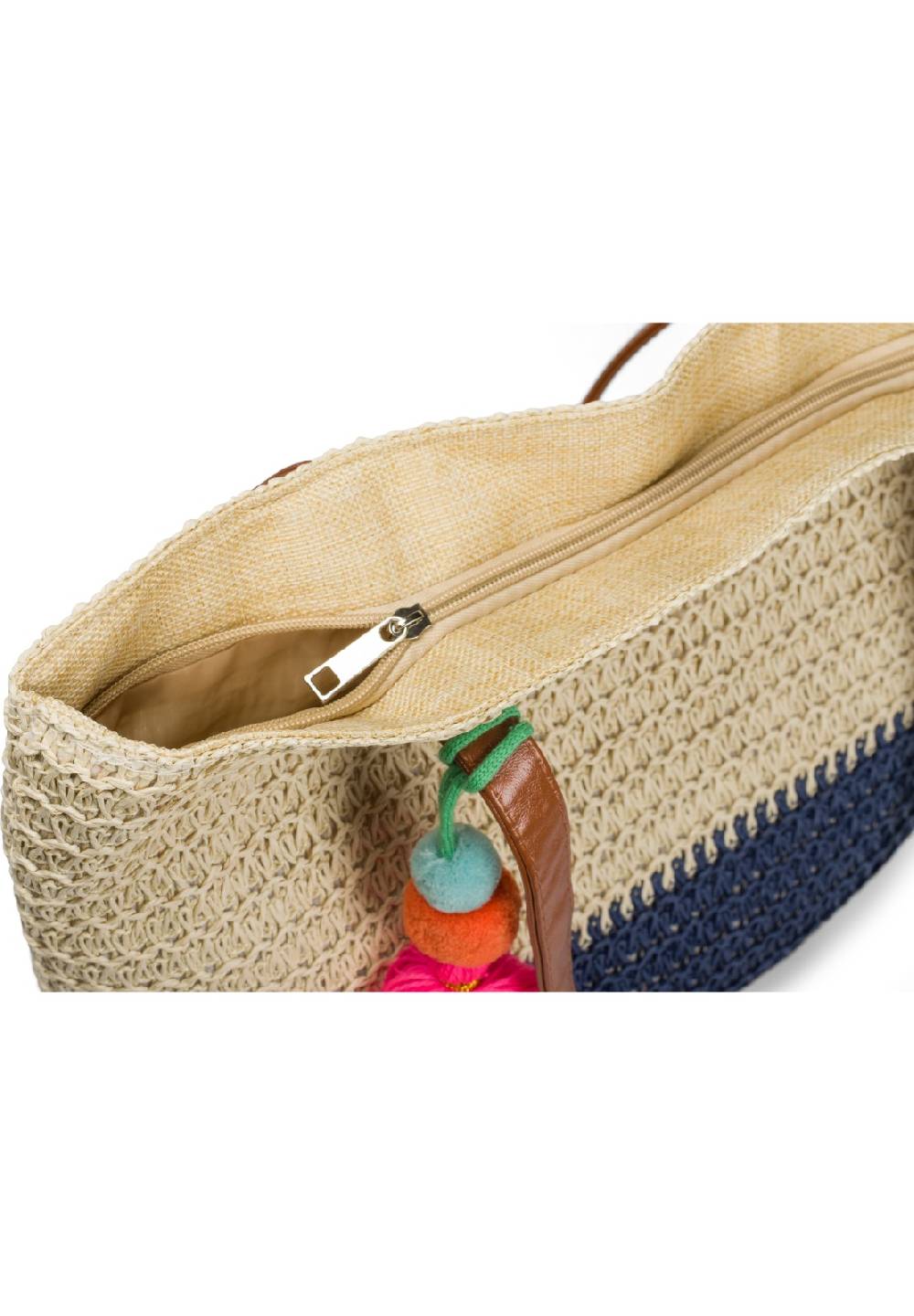 Stylebreaker Korbflecht Henkeltasche - Basttasche 2-Farbig Exklusive Angebote