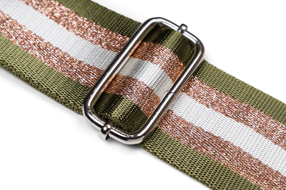 Stylebreaker Breiter Wechsel Taschengurt Metallic Streifen Muster Blitzangebot