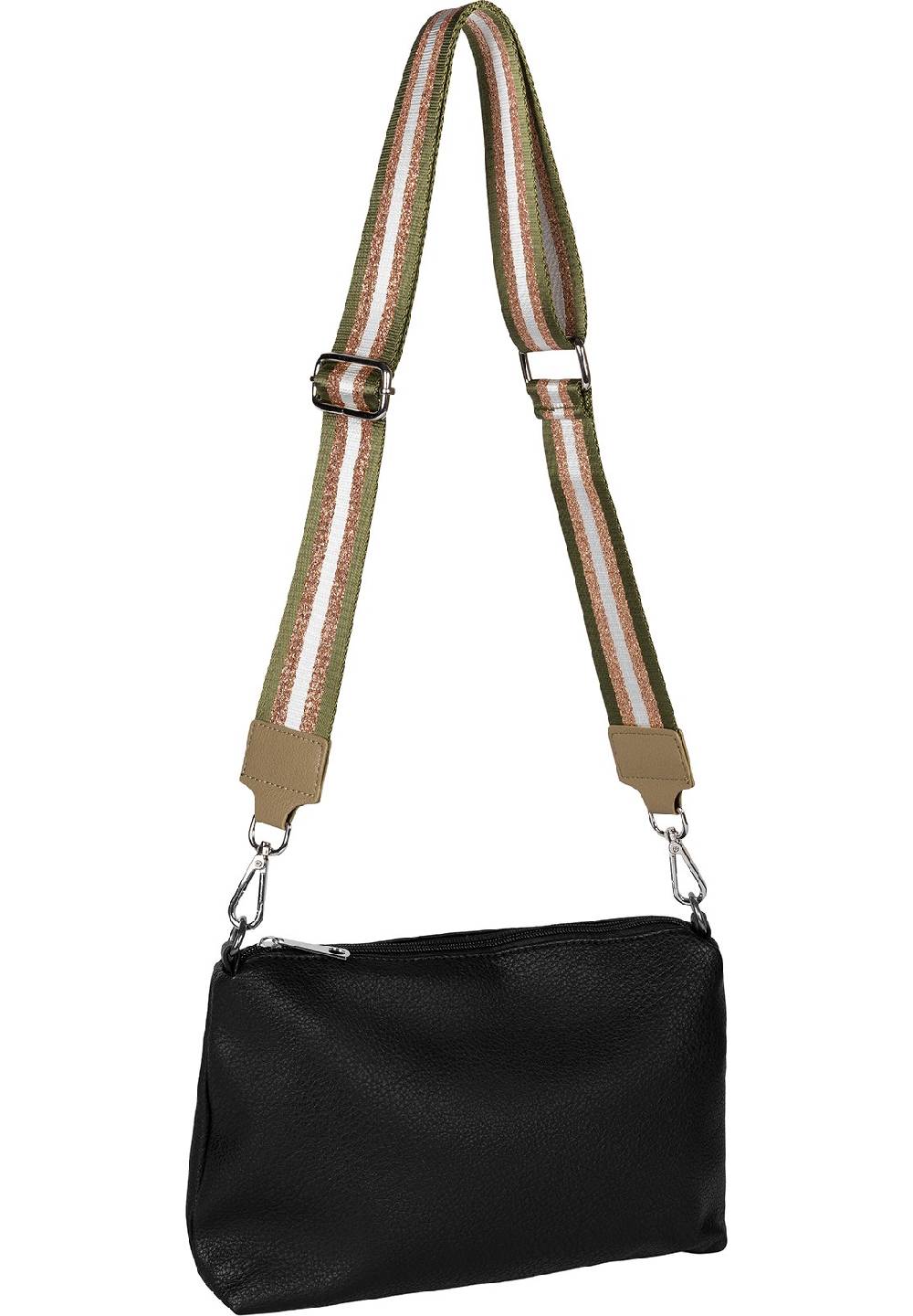 Stylebreaker Breiter Wechsel Taschengurt Metallic Streifen Muster Blitzangebot