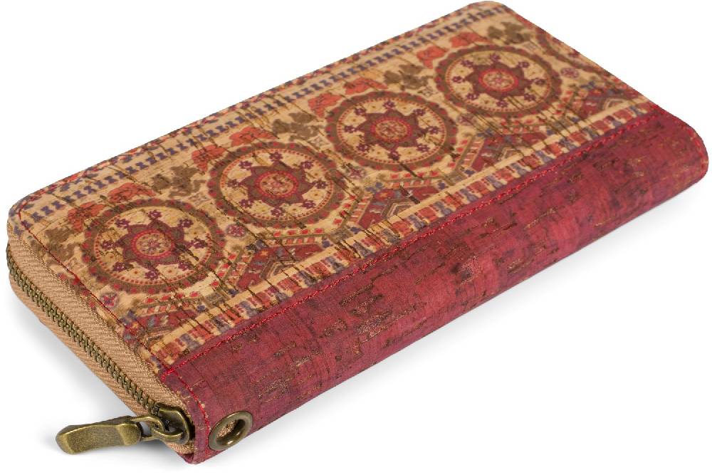 Stylebreaker Kork Geldbörse mit buntem Muster Print Saisonale Angebote