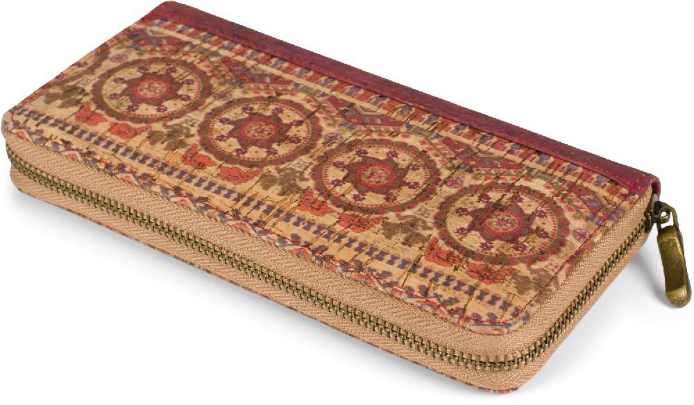Stylebreaker Kork Geldbörse mit buntem Muster Print Saisonale Angebote