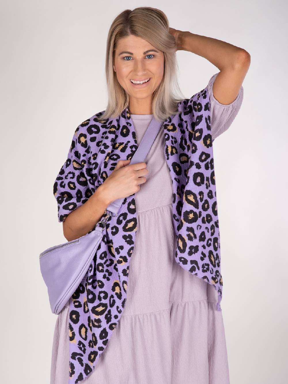 Stylebreaker Musselin Dreiecktuch Leoparden Print Sonderangebote