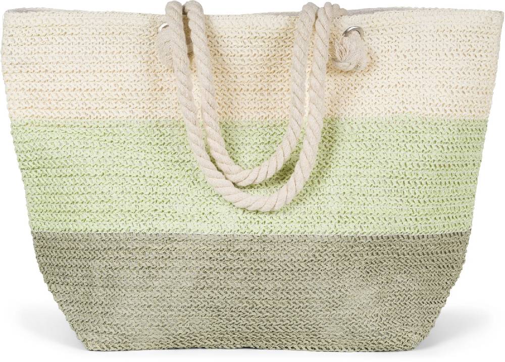 Stylebreaker Gestreifte Papierstroh Strandtasche Fabrikladen