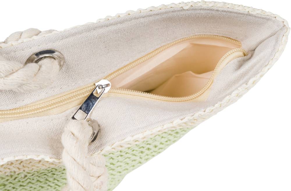 Stylebreaker Gestreifte Papierstroh Strandtasche Fabrikladen