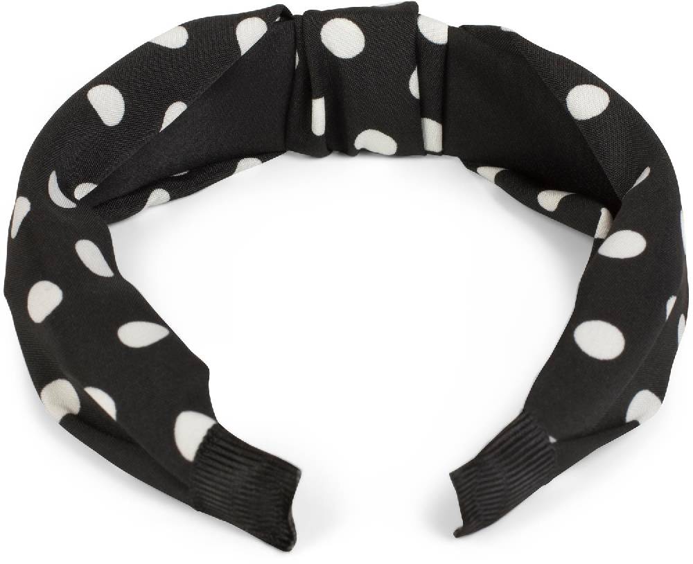 Stylebreaker Haarreif mit Vintage Punkte Muster Auslauf