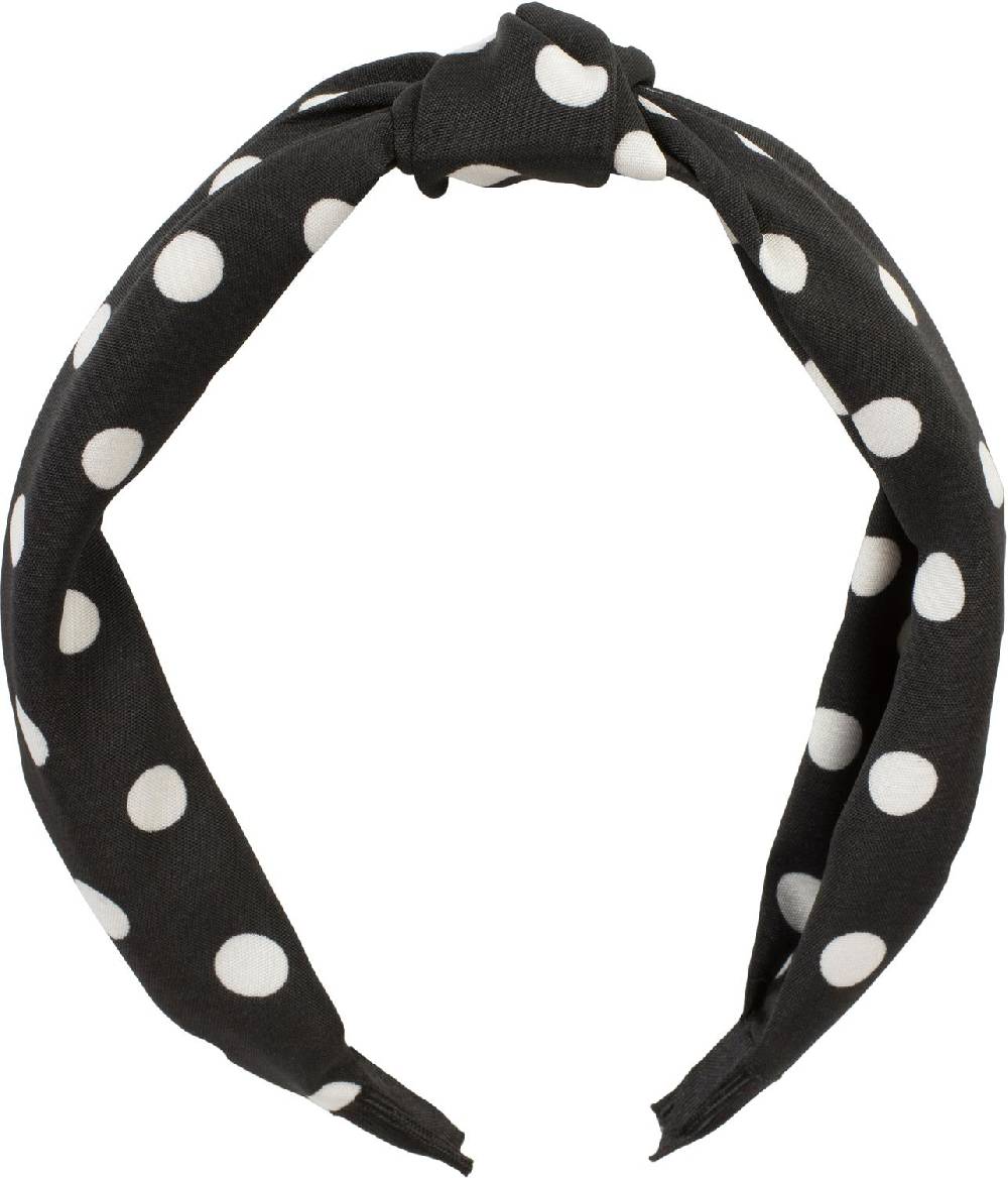 Stylebreaker Haarreif mit Vintage Punkte Muster Auslauf