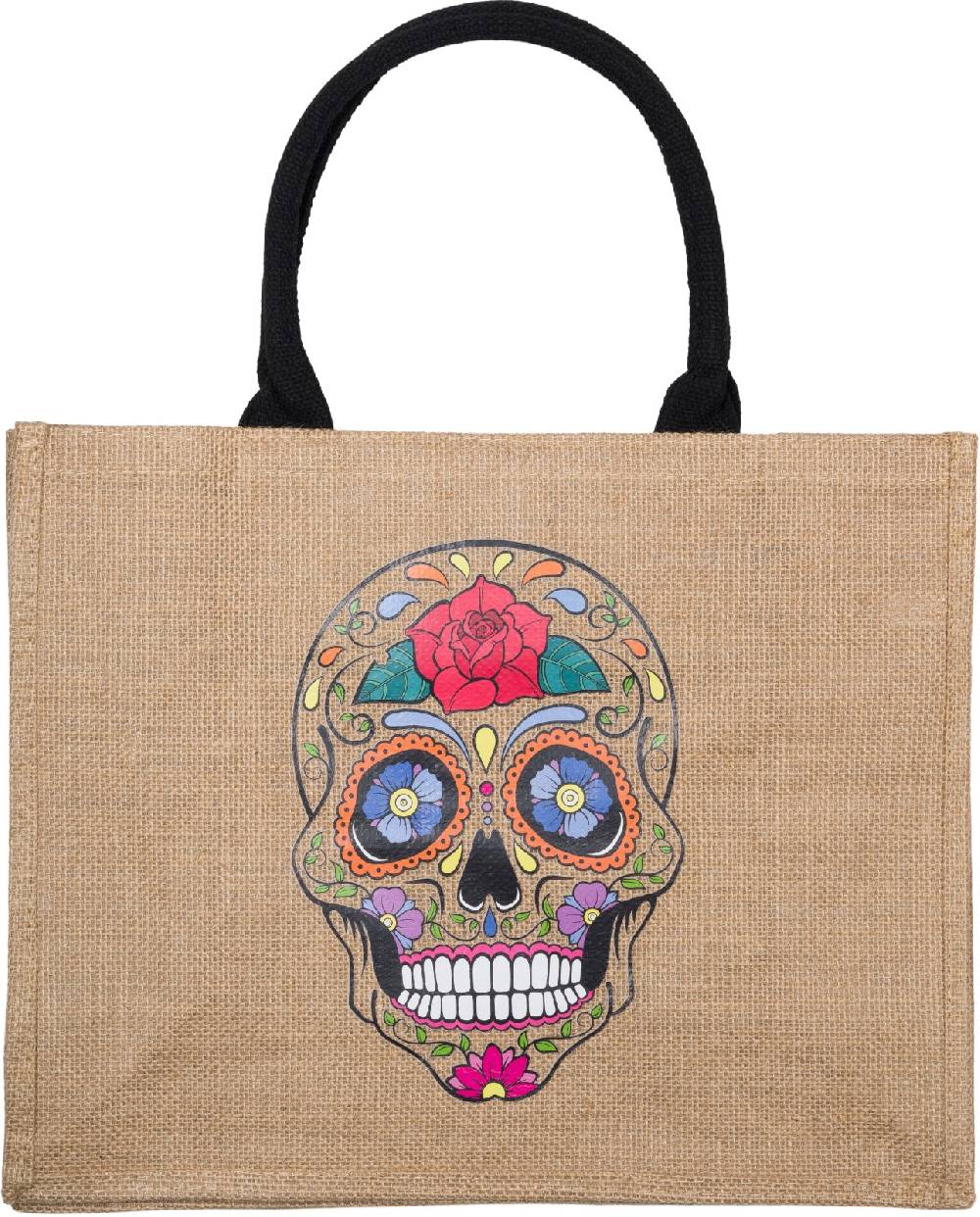 Stylebreaker Leinen Henkeltasche Sugar Skull Fabrikverkauf