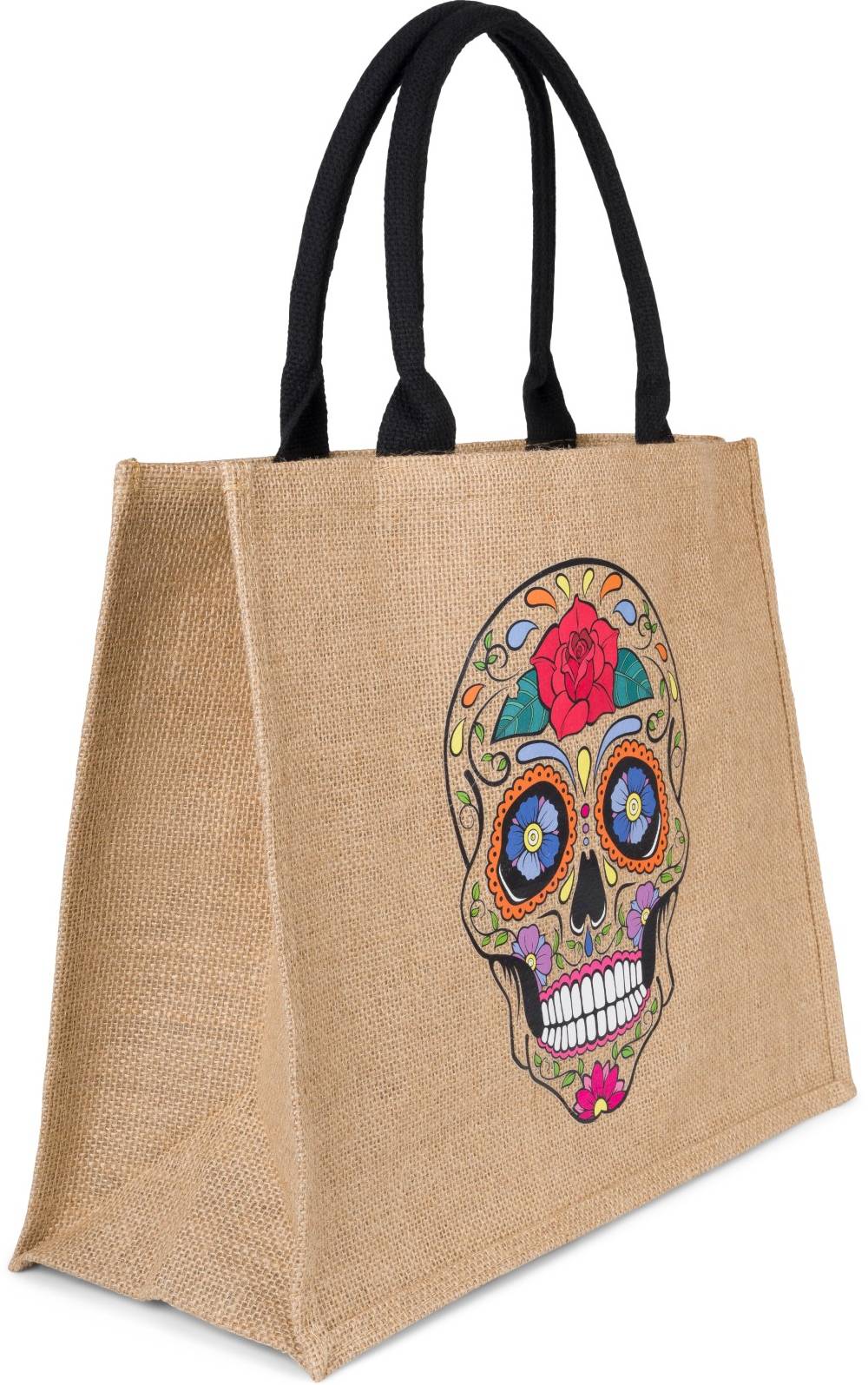 Stylebreaker Leinen Henkeltasche Sugar Skull Fabrikverkauf