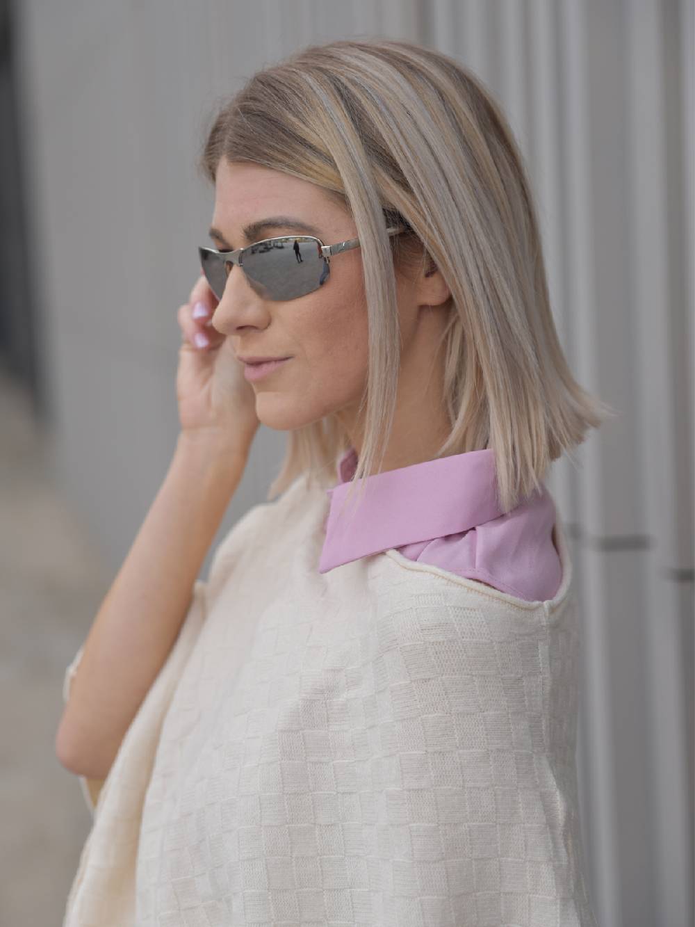 Stylebreaker Sonnenbrille Halbrand mit Rechteckigen Gläsern Versandkostenfrei
