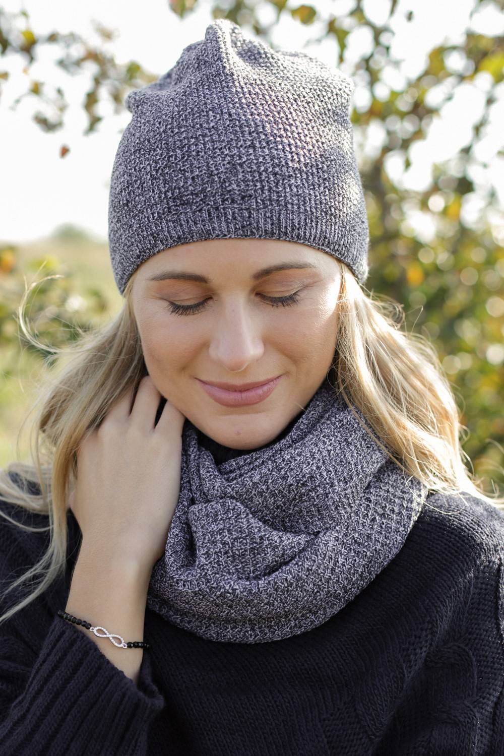 Stylebreaker Strick Loop mit Karo Strickmuster Lagerräumung