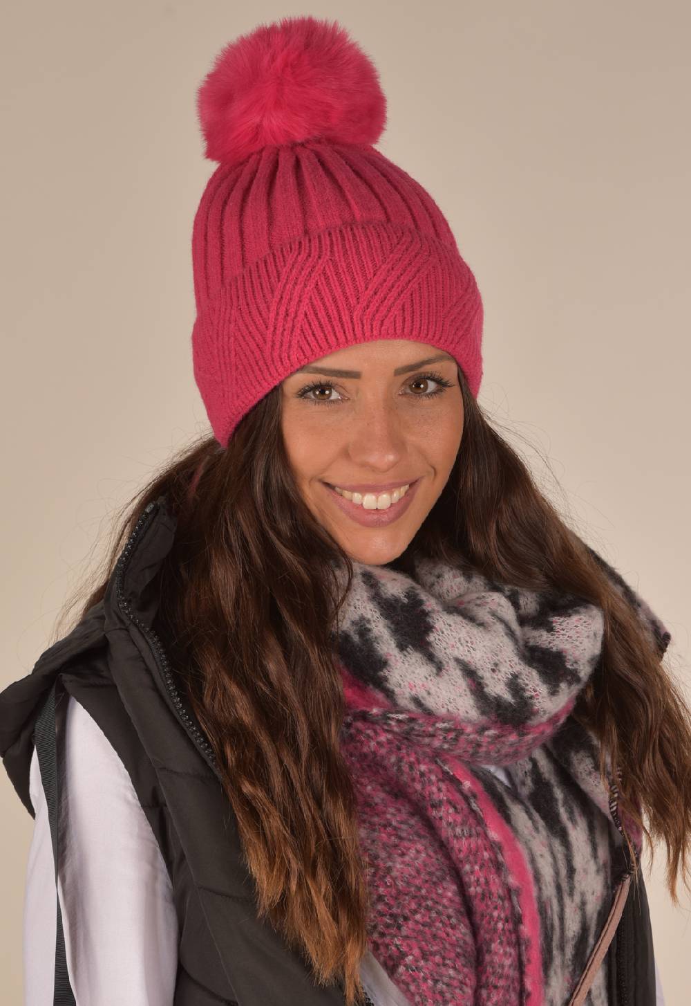 Stylebreaker Strick Bommelmütze mit Rippen Muster Wochenangebot