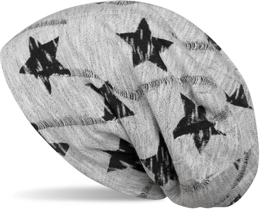 Stylebreaker Loop und Beanie Set Sterne Print Used Look Letzter Tag
