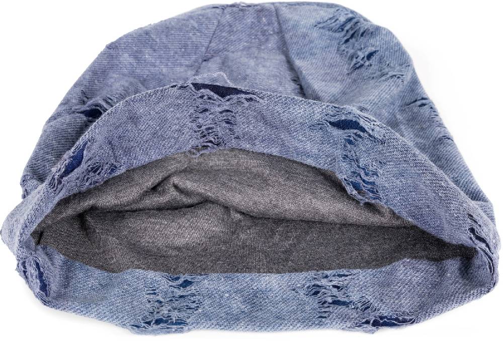 Stylebreaker Beanie Mütze Destroyed Denim Sterne Clearance-Verkauf