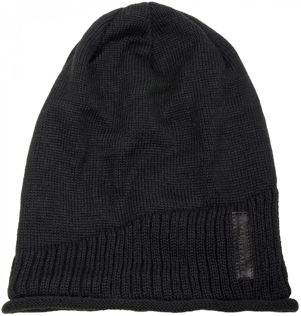 Stylebreaker Feinstrick Beanie mit Teddyfleece zollfrei