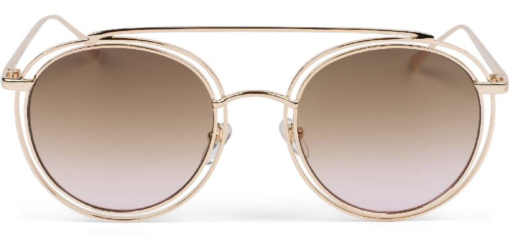 Stylebreaker Oversize Sonnenbrille mit runden Gläsern und doppeltem Rahmen Hotsell
