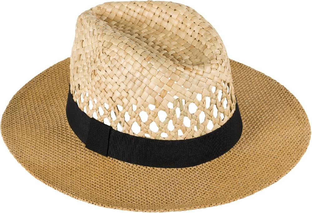 Stylebreaker Panama Strohhut mit Stoff Zierband Black Friday
