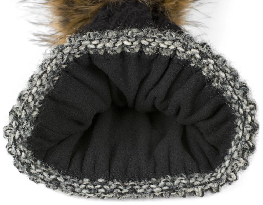 Stylebreaker Strick Bommelmütze mit bunt gemusterte Krempe Online Outlet