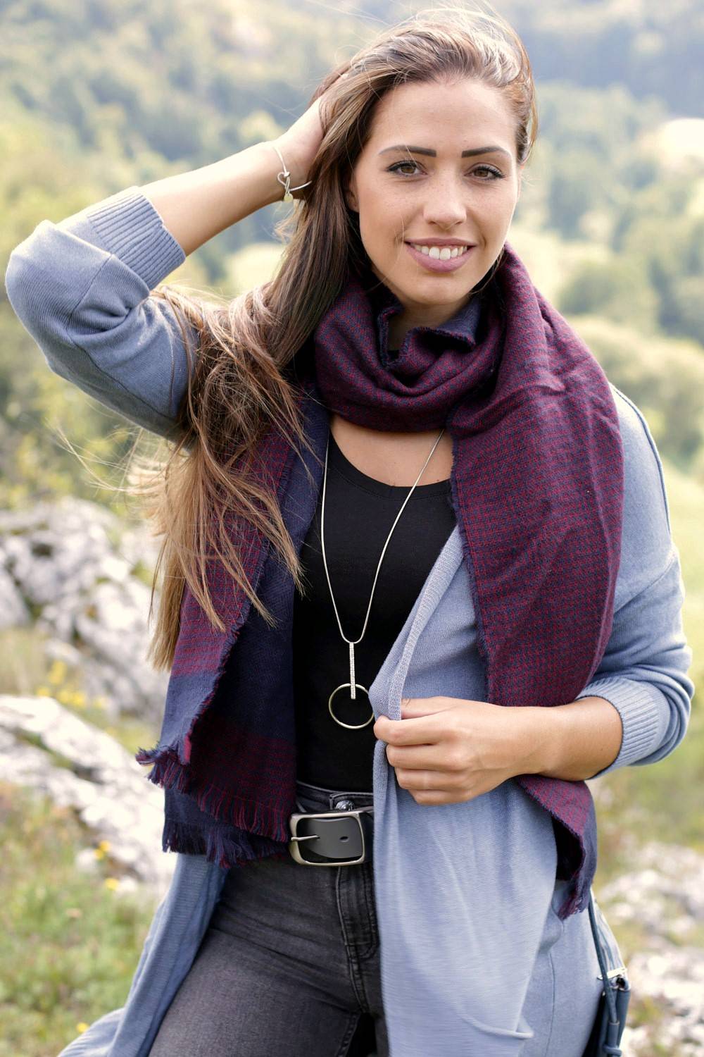 Stylebreaker Schal mit 2-farbigem Hahnentritt Muster Exklusive Angebote