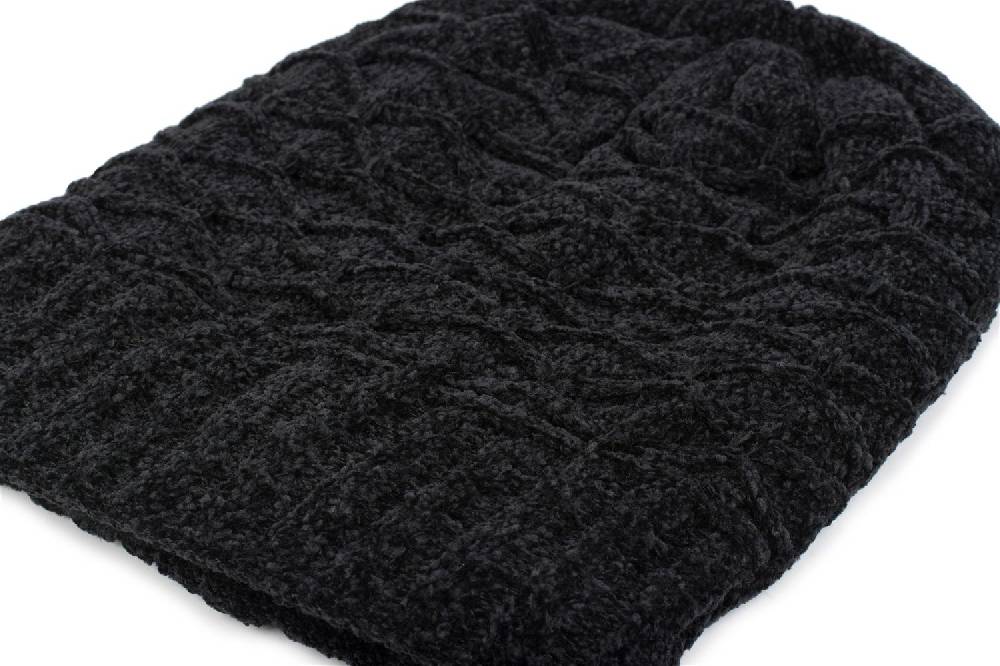 Stylebreaker Chenille Beanie Mütze mit Waben Muster Super Sparpreis