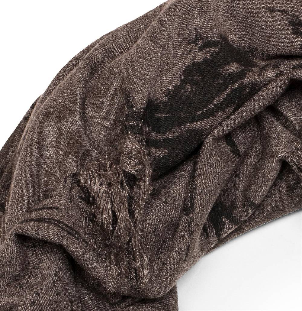 Stylebreaker Gemusterter Loop Schal im Destroyed used Look Discount Store für neue Produkte
