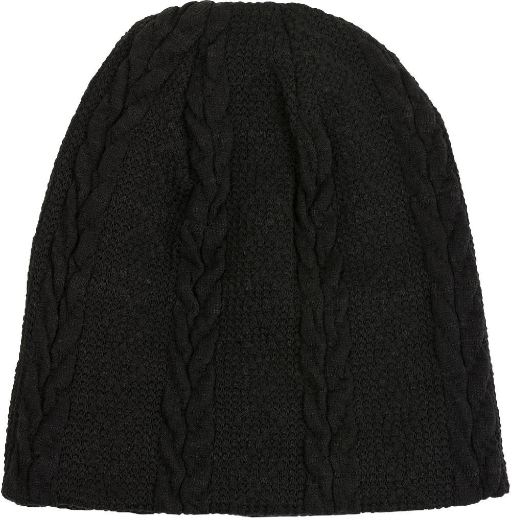 Stylebreaker Feinstrick Beanie mit Zopfmuster und Fleece Fabrik Onlineshop