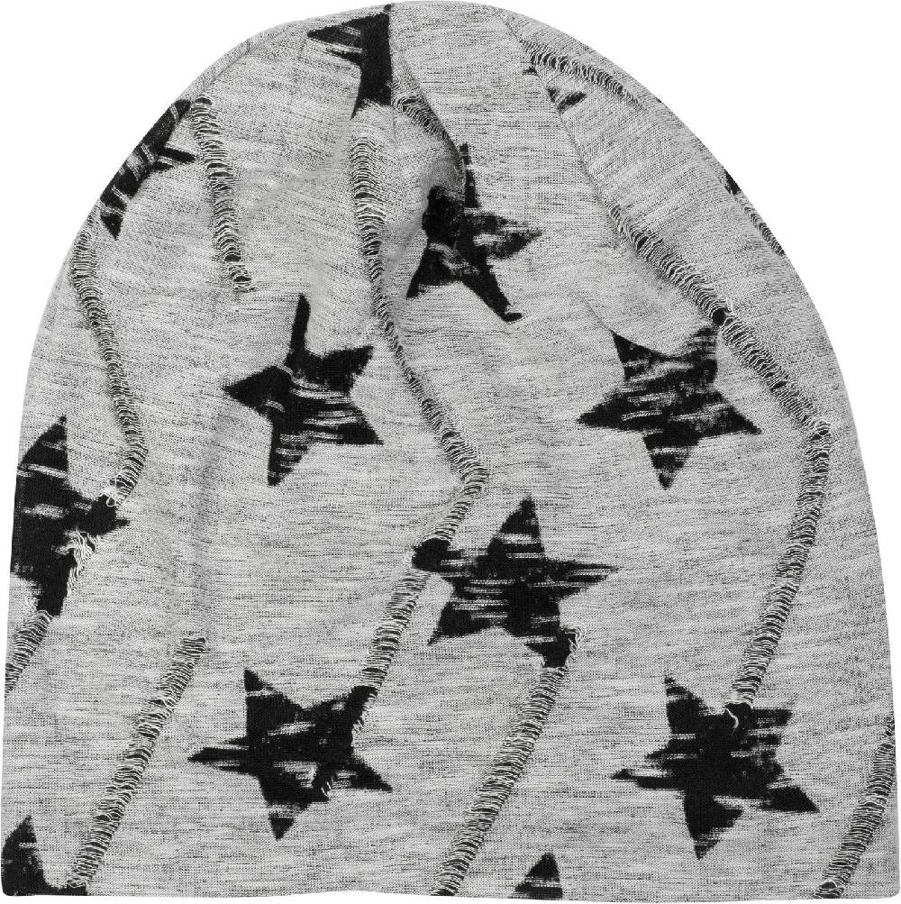 Stylebreaker Beanie Melange mit Sterne Print Vatertagsangebot