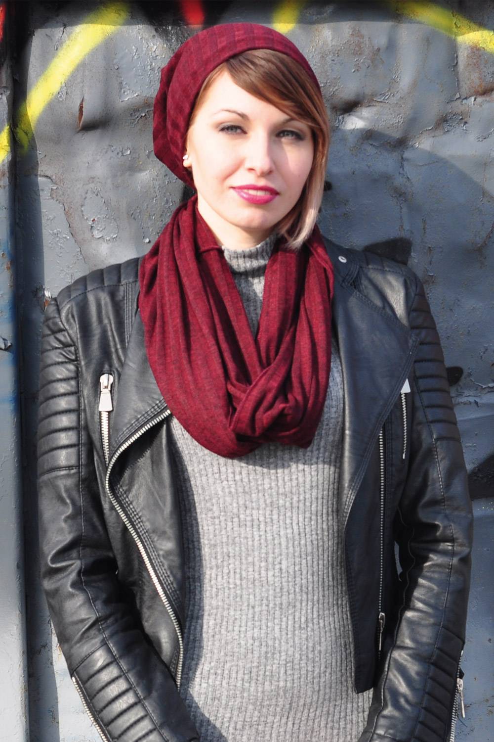 Stylebreaker Feinstrick Beanie mit Streifen Melange Valentinstagsangebot
