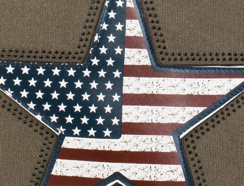 Stylebreaker Umhängetasche mit USA Stern Applikation Jubiläumsangebot
