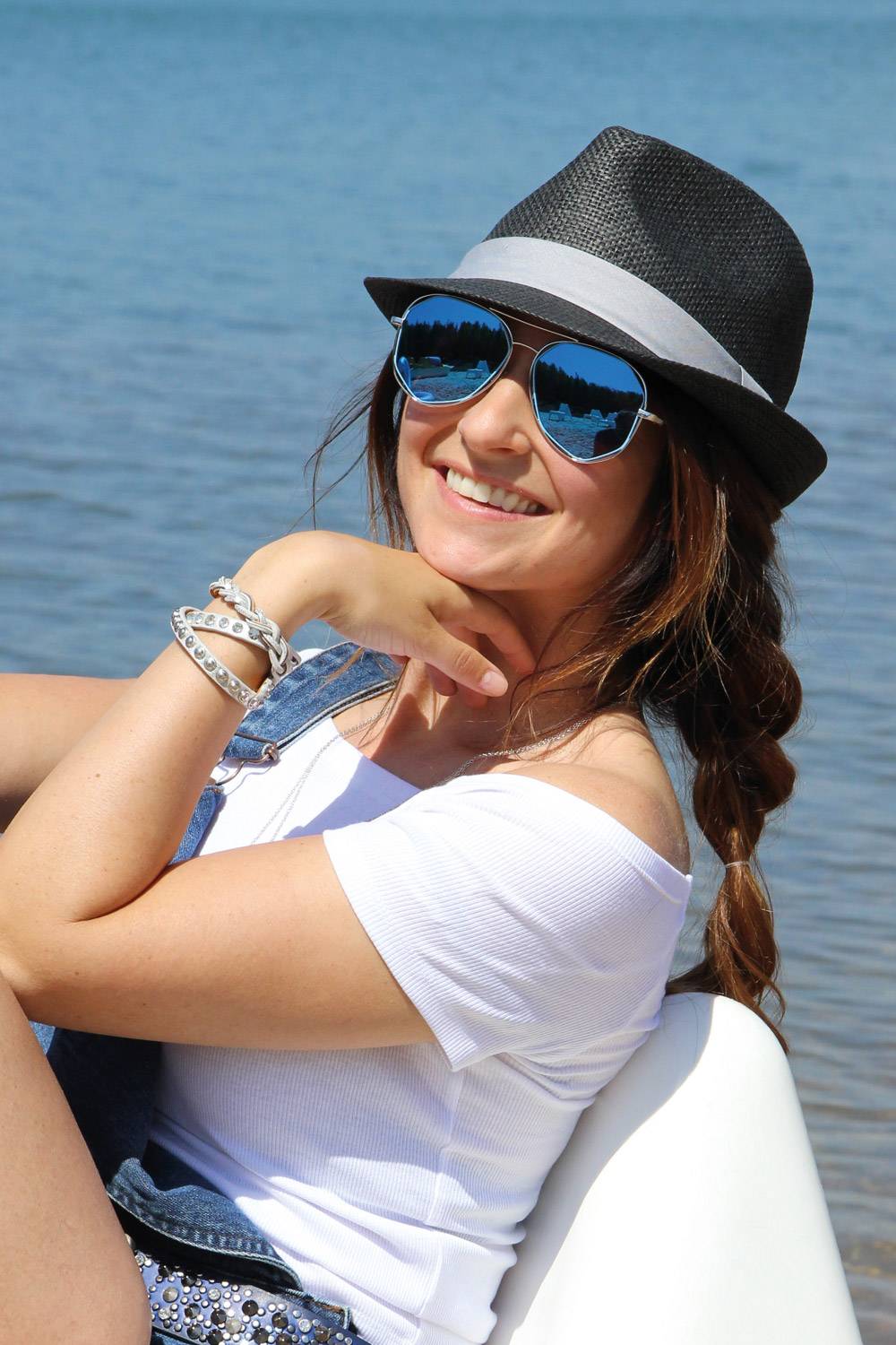 Stylebreaker Trilby Hut mit farbigem Zierband Sonderangebot der Fabrik