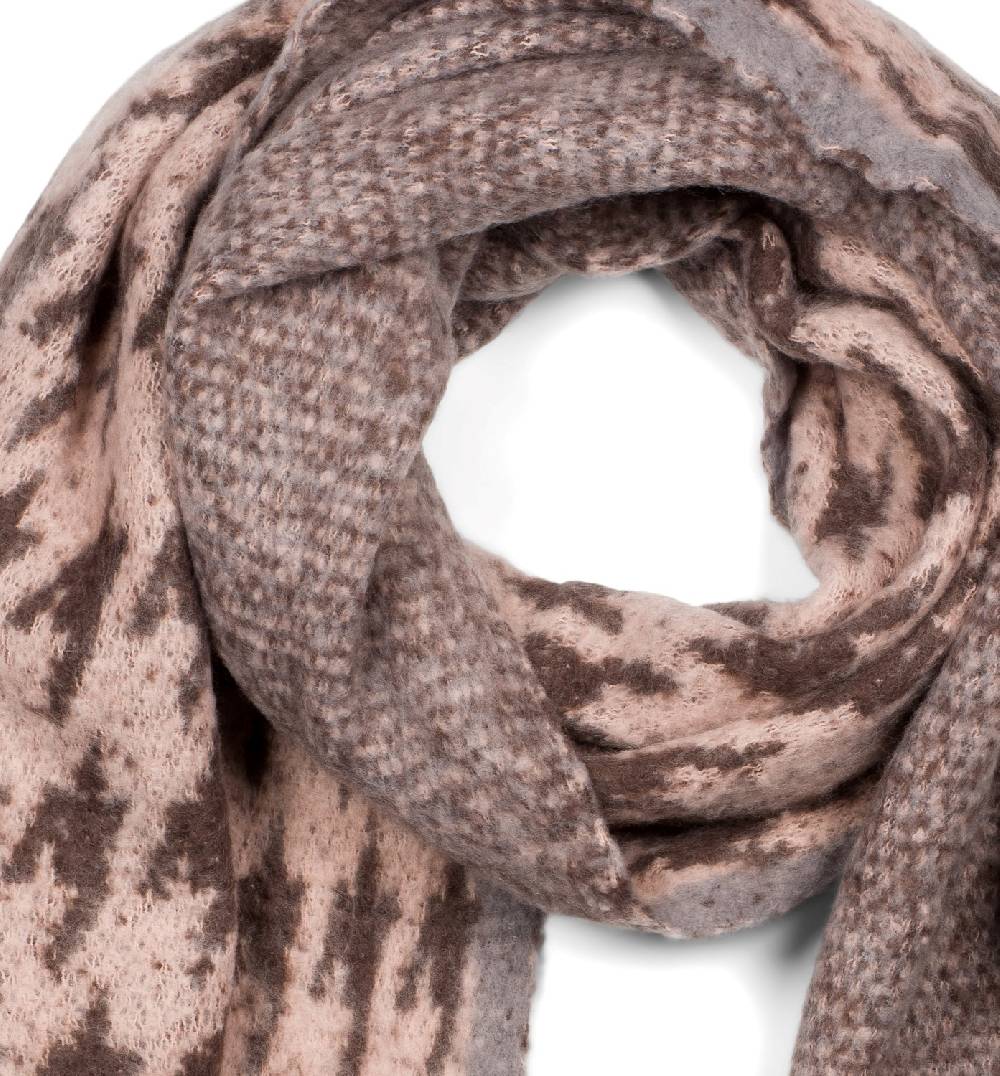 Stylebreaker Asymmetrischer Web Schal mit Pepita Hahnentritt Muster Große Rabatte