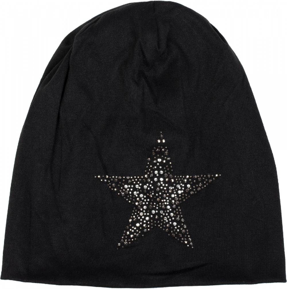 Stylebreaker Beanie Mütze mit Strass Nieten Stern Meist gekauft