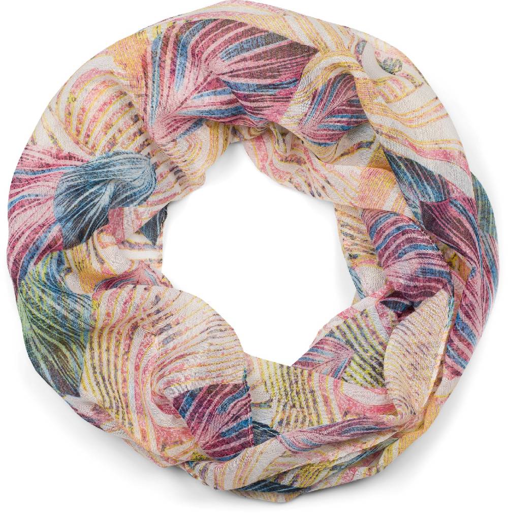 Stylebreaker Loop Schal buntem Blätter Muster Begrenztes Angebot