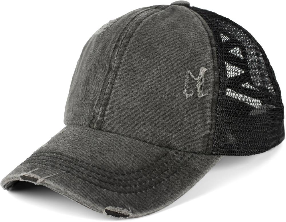 Stylebreaker Ponytail Baseball Cap Used Look mit Mesh Einsatz Cyber Monday